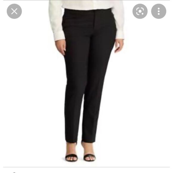 Chaps Women Brown Office/Work Cotton Blend Pants Size 16W - Picture 1 of 5